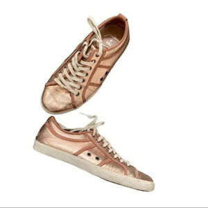 Plims by n.d.c. Metallic Rosegold Leather Sneakers
